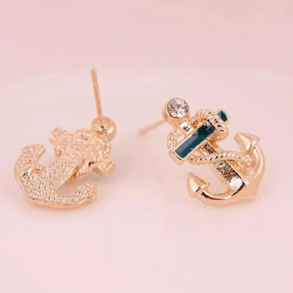 ⚓️⚓️Nautical Anchor‎ earrings studs⚓️⚓️ - Picture 2 of 2